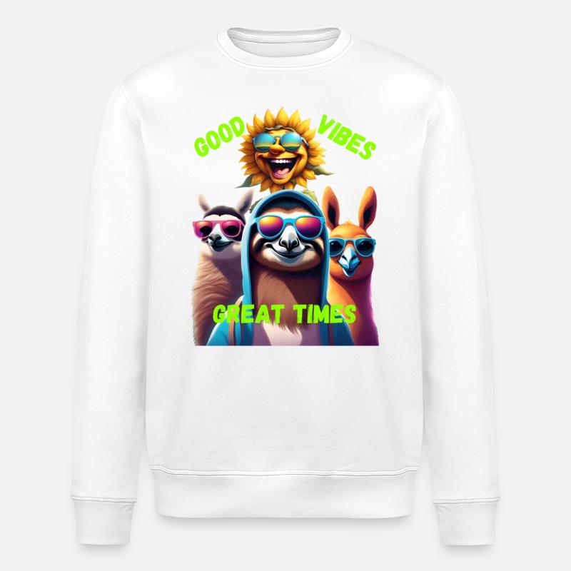 great Times - Stanley/Stella Unisex Bio-Sweatshirt ROLLER - Weiß