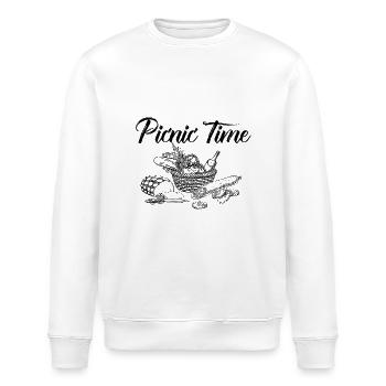 Picknick Zeit Shirt Sommer Natur Reisen - Stanley/Stella Unisex Bio-Sweatshirt ROLLER - Weiß - Vorne - Nik (191cm)