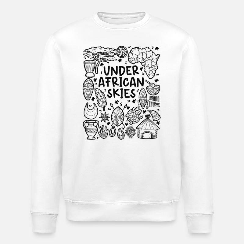 Under African Skies – Unter Afrikanischen Himmel - Stanley/Stella Unisex Bio-Sweatshirt ROLLER - Weiß