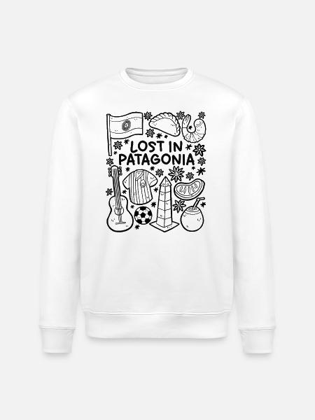 Verloren in Patagonien – Argentinien - Stanley/Stella Unisex Bio-Sweatshirt ROLLER - Weiß