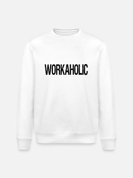 workaholic - Stanley/Stella ROLLER Unisex Organic Sweatshirt - white
