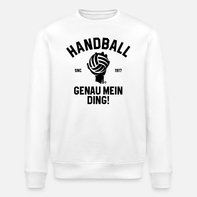 HANDBALL GENAU MEIN DING - Stanley/Stella Unisex Bio-Sweatshirt ROLLER - Weiß