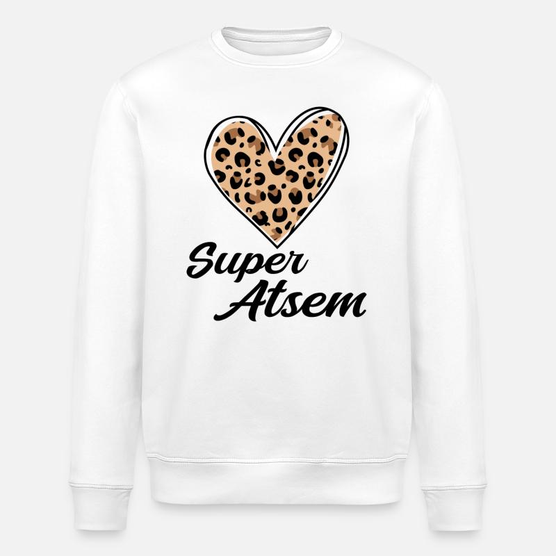 Super atsem - Stanley/Stella ROLLER Unisex Organic Sweatshirt - white
