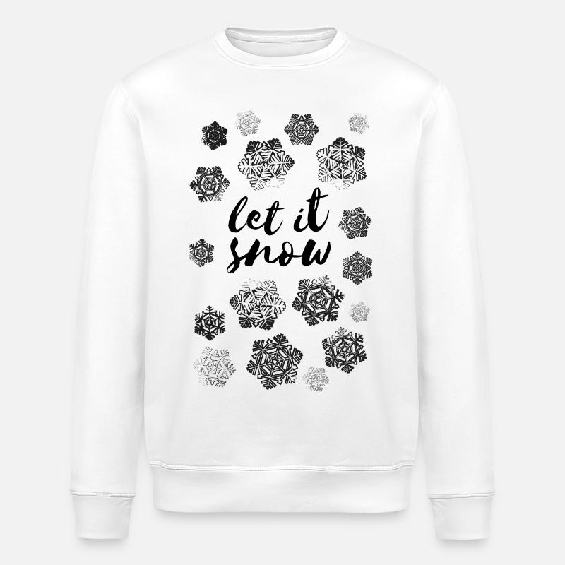 AD Let It Snow - Stanley/Stella Unisex Bio-Sweatshirt ROLLER - Weiß