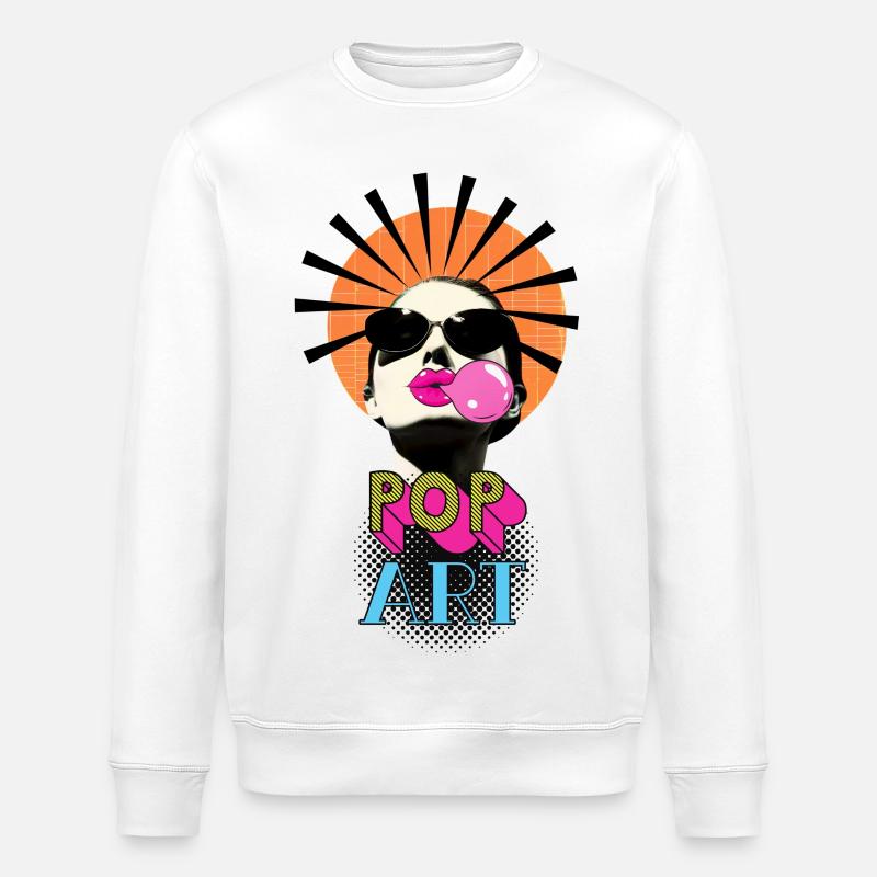 Femme Pop Art - Sweat bio ROLLER Stanley/Stella Unisexe - blanc