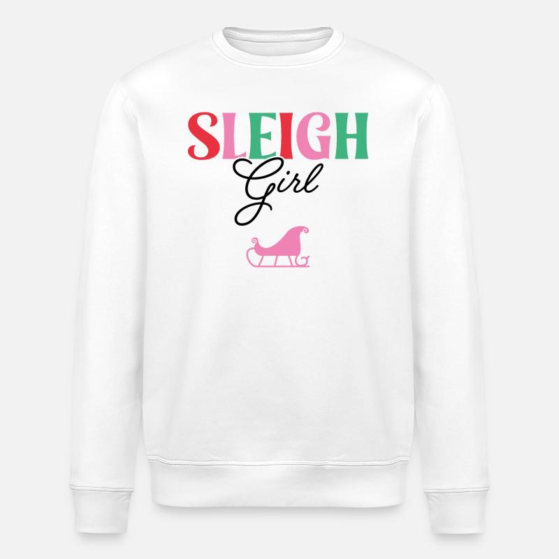 Schlittenmädchen - Stanley/Stella Unisex Bio-Sweatshirt ROLLER - Weiß