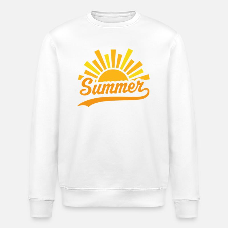 Soleil d’été - Sweat bio ROLLER Stanley/Stella Unisexe - blanc