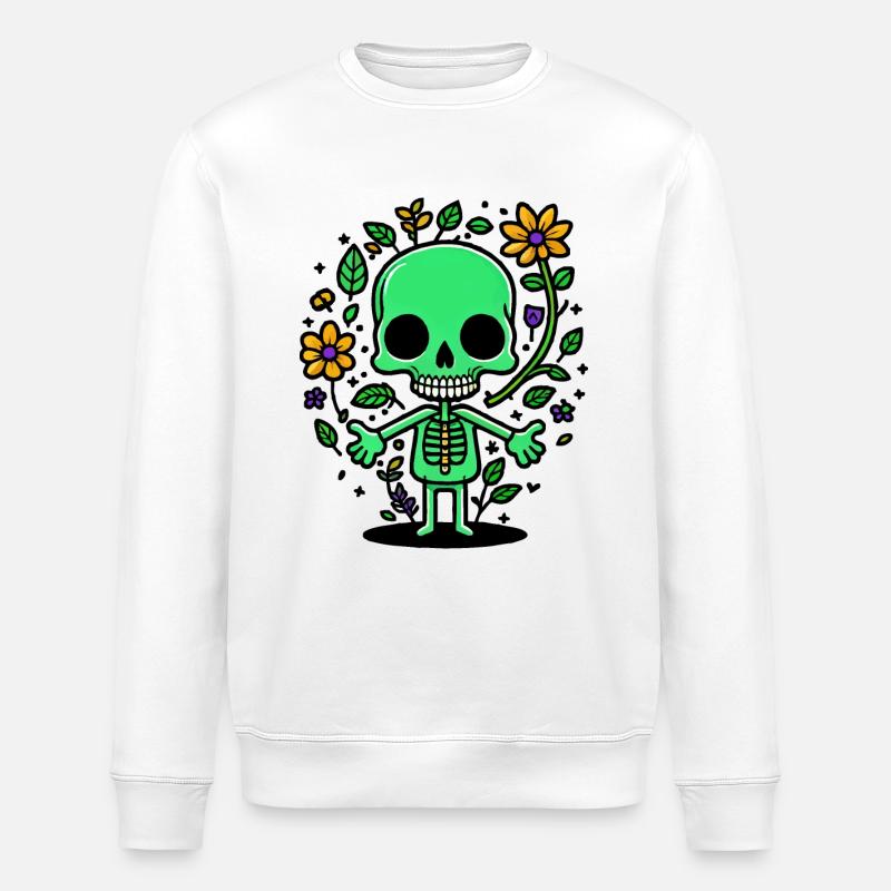 Skelett - Stanley/Stella Unisex Bio-Sweatshirt ROLLER - Weiß