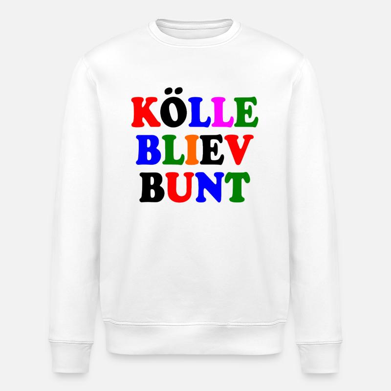 kölle bliev bunt - Stanley/Stella Unisex Bio-Sweatshirt ROLLER - Weiß