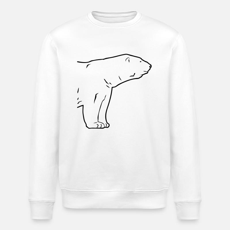 Polar Bear - Eisbär - Stanley/Stella Unisex Bio-Sweatshirt ROLLER - Weiß