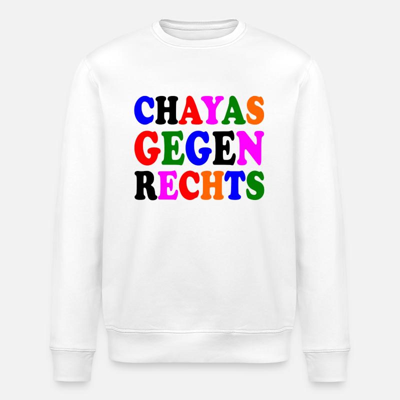 chayas gegen rechts - Stanley/Stella Unisex Bio-Sweatshirt ROLLER - Weiß