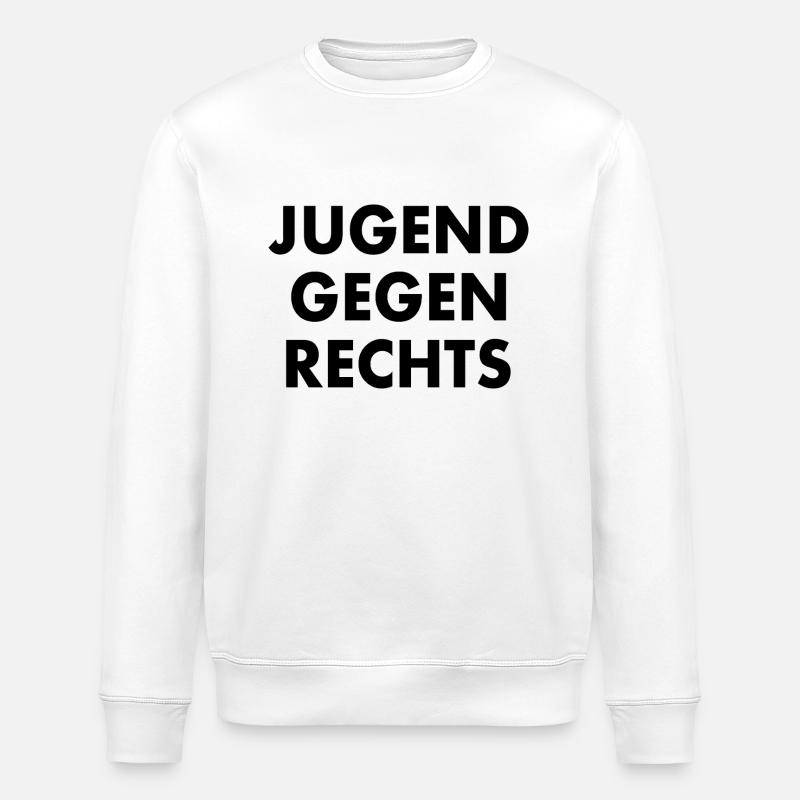 jugend gegen rechts - Stanley/Stella Unisex Bio-Sweatshirt ROLLER - Weiß