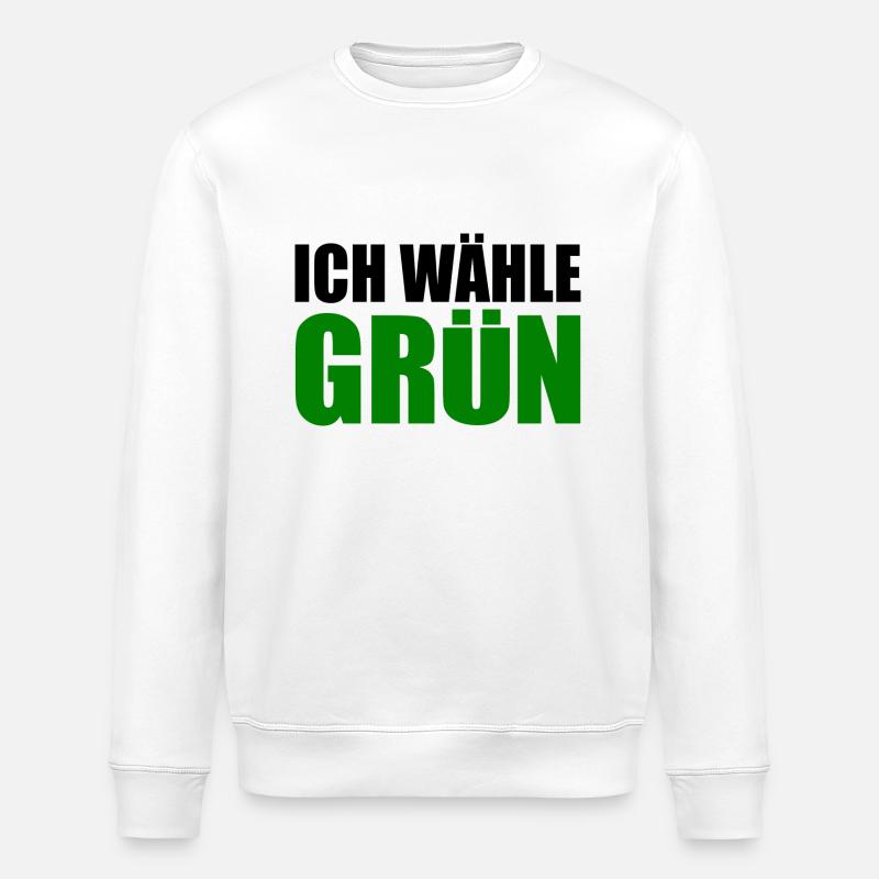 je choisis le vert - Sweat bio ROLLER Stanley/Stella Unisexe - blanc