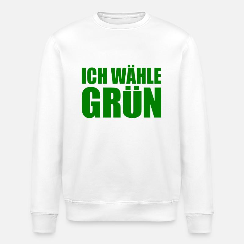 ich wähle grün - Stanley/Stella Unisex Bio-Sweatshirt ROLLER - Weiß