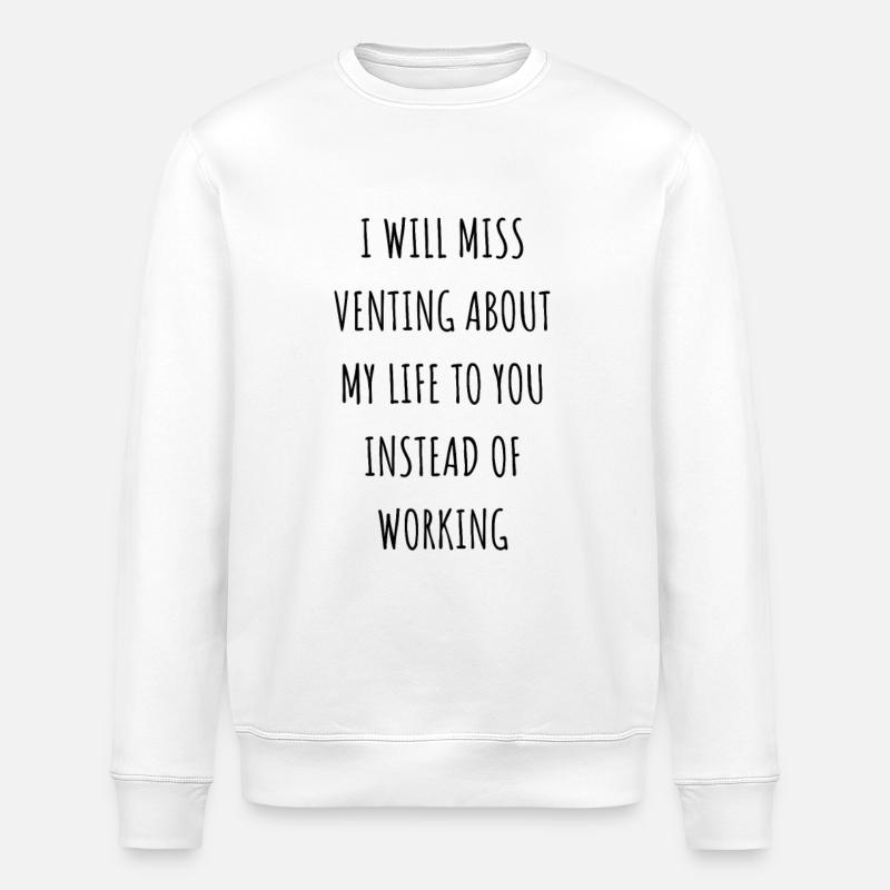 Mitarbeiter Abschiedsgeschenk / Mitarbeiter hinterlassen Geschenke - Stanley/Stella Unisex Bio-Sweatshirt ROLLER - Weiß