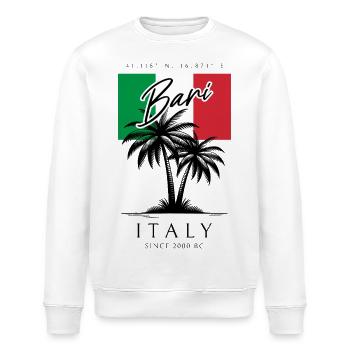 Bari Italien Palmen Flagge Reise Souvenir - Stanley/Stella Unisex Bio-Sweatshirt ROLLER - Weiß - Vorne - Nik (191cm)