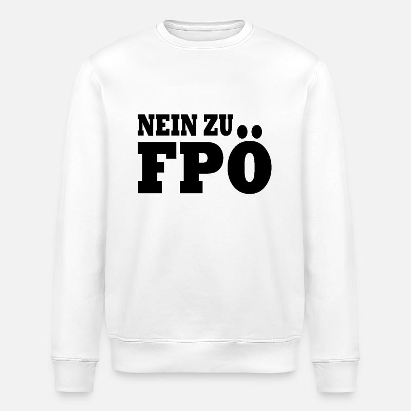 Nein zu fpö - Stanley/Stella Unisex Bio-Sweatshirt ROLLER - Weiß
