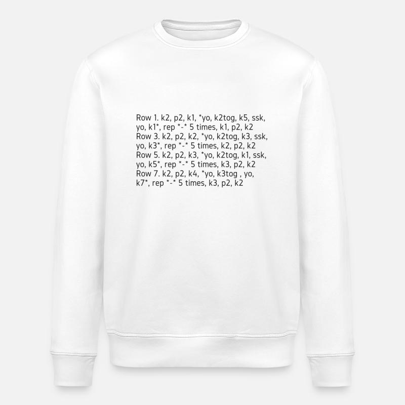 Knit-Talk, dunkel - Stanley/Stella Unisex Bio-Sweatshirt ROLLER - Weiß
