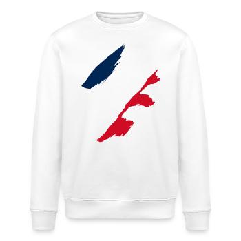 Drapeau de la France - Sweat bio ROLLER Stanley/Stella Unisexe - blanc - Devant - Nik (191cm)