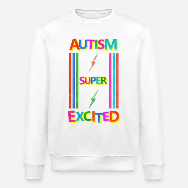 Autisme - Sweat bio ROLLER Stanley/Stella Unisexe - blanc