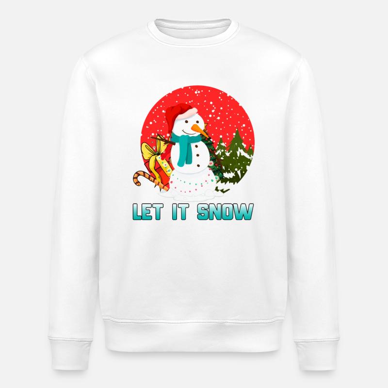 Let It Snow - Stanley/Stella ROLLER Unisex Organic Sweatshirt - white