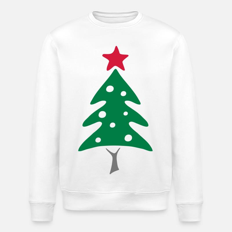 Weihnachtsbaum - Stanley/Stella Unisex Bio-Sweatshirt ROLLER - Weiß