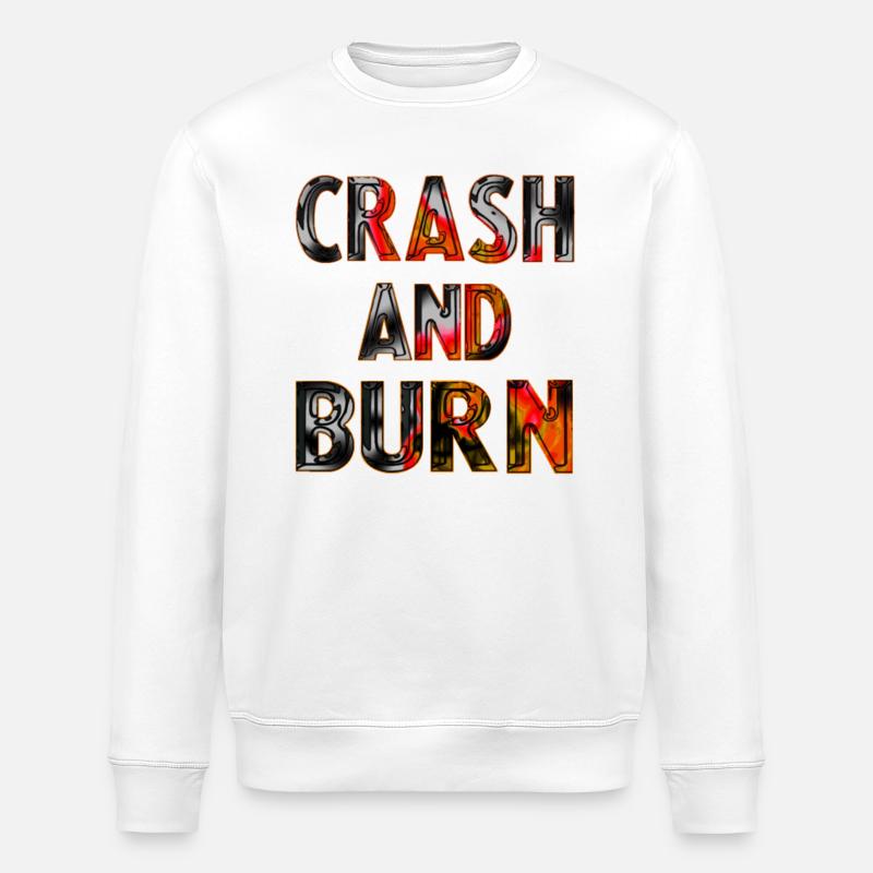 Crash And Burn - Sweat bio ROLLER Stanley/Stella Unisexe - blanc