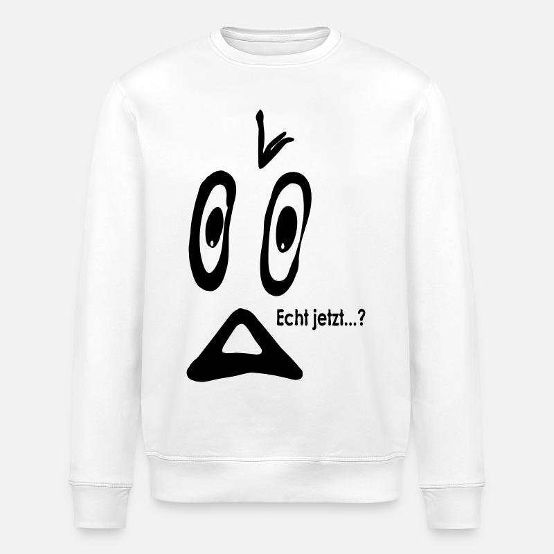 Smiley Really now ...? - Stanley/Stella ROLLER Unisex Organic Sweatshirt - white