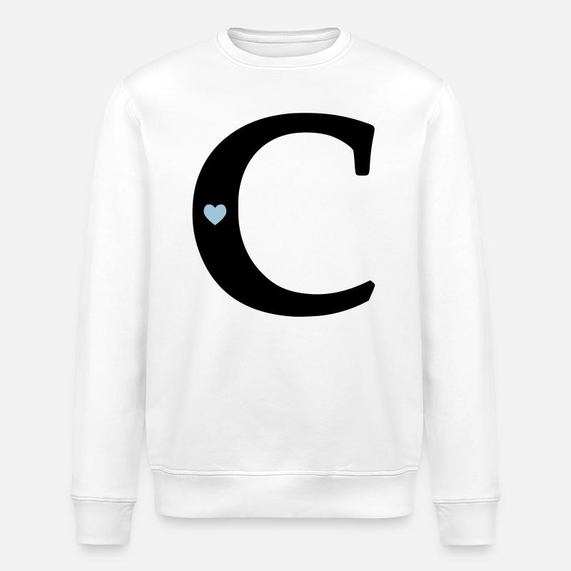 Point c) Point initial - Sweat bio ROLLER Stanley/Stella Unisexe - blanc