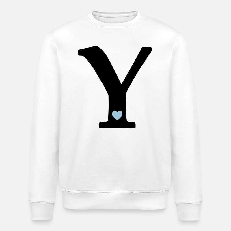 Buchstabe Y Anfangsbuchstabe - Stanley/Stella Unisex Bio-Sweatshirt ROLLER - Weiß
