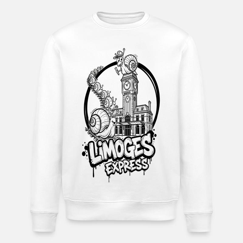 Limoges Express-Schnecken - Stanley/Stella Unisex Bio-Sweatshirt ROLLER - Weiß