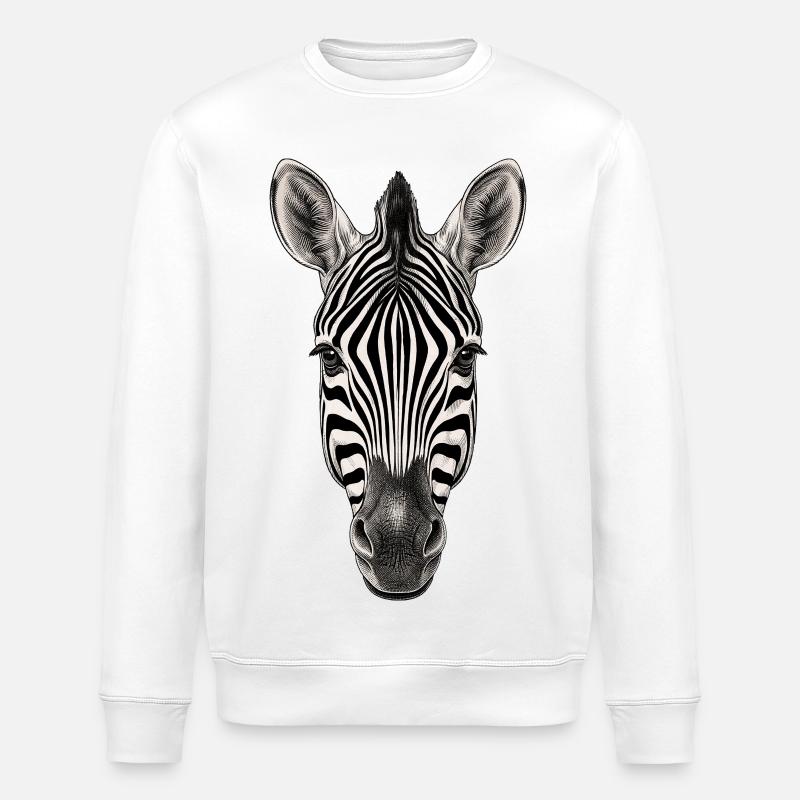 Zebra - Stanley/Stella ROLLER Unisex Organic Sweatshirt - white