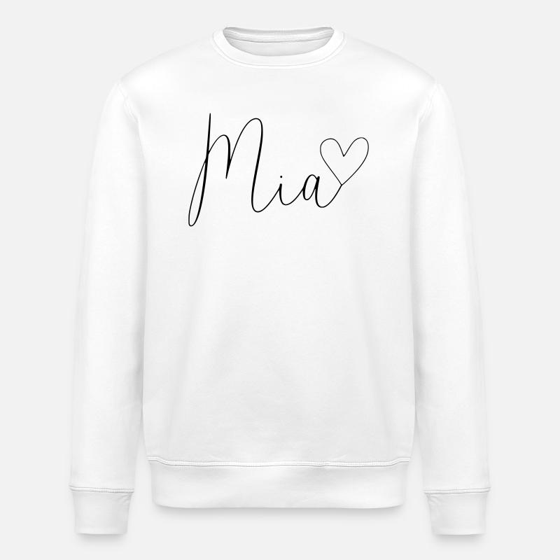 Mia Name Vorname Mädchen - Stanley/Stella Unisex Bio-Sweatshirt ROLLER - Weiß