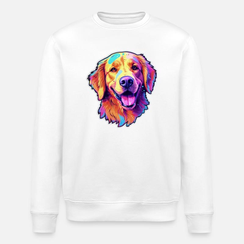 Golden Retriever - Stanley/Stella Unisex Bio-Sweatshirt ROLLER - Weiß