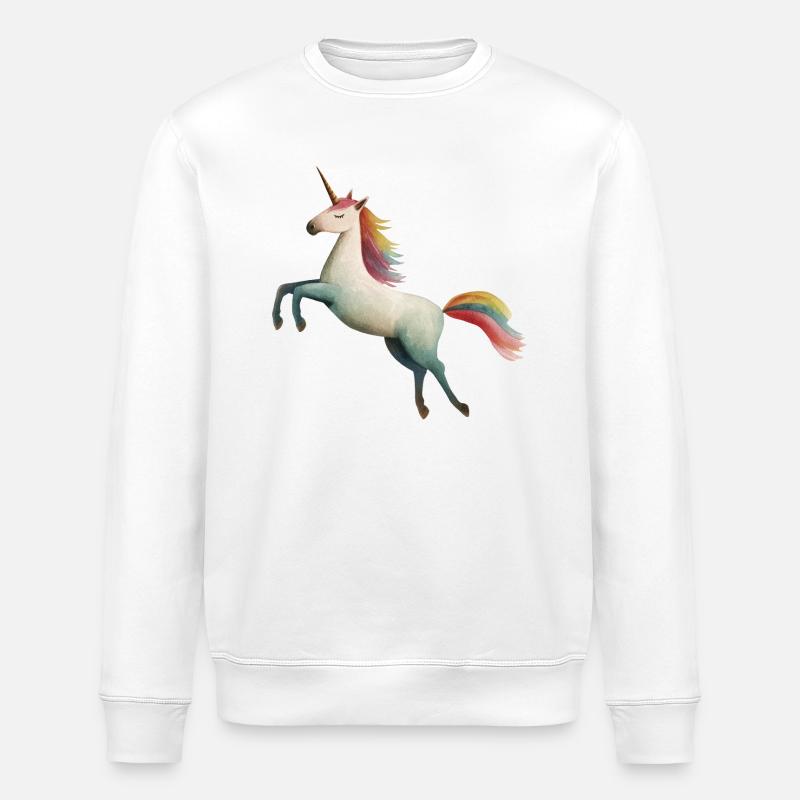 Einhorn - Stanley/Stella Unisex Bio-Sweatshirt ROLLER - Weiß