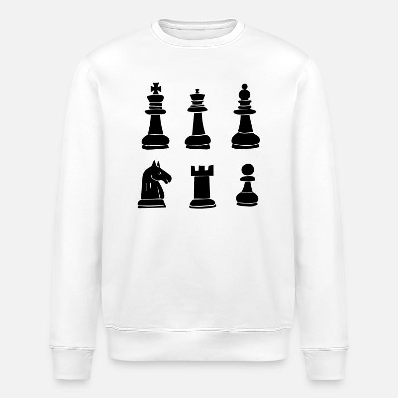 Pièces d’échecs - Sweat bio ROLLER Stanley/Stella Unisexe - blanc