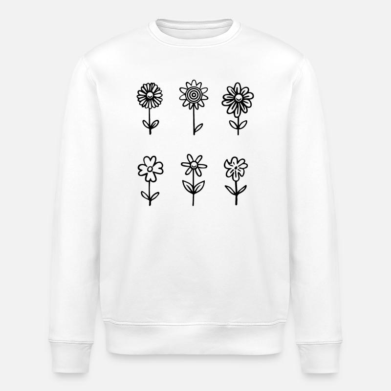 Fleur - Sweat bio ROLLER Stanley/Stella Unisexe - blanc