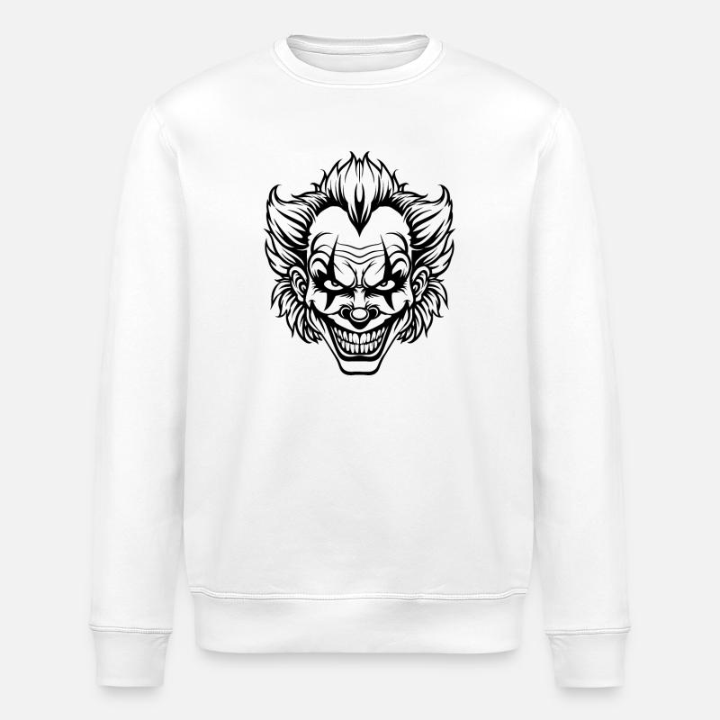 Clown - Stanley/Stella Unisex Bio-Sweatshirt ROLLER - Weiß