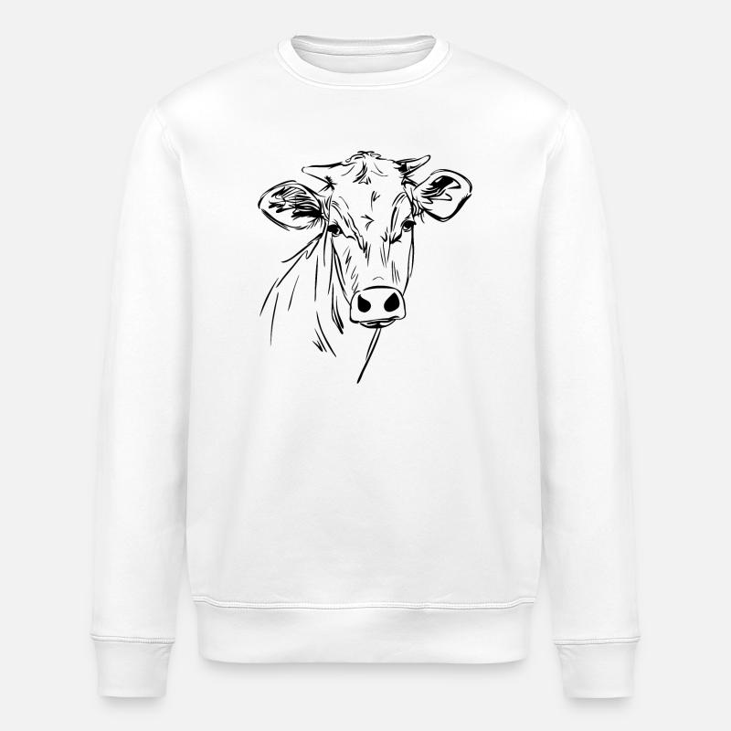 Vache Vaches - Sweat bio ROLLER Stanley/Stella Unisexe - blanc