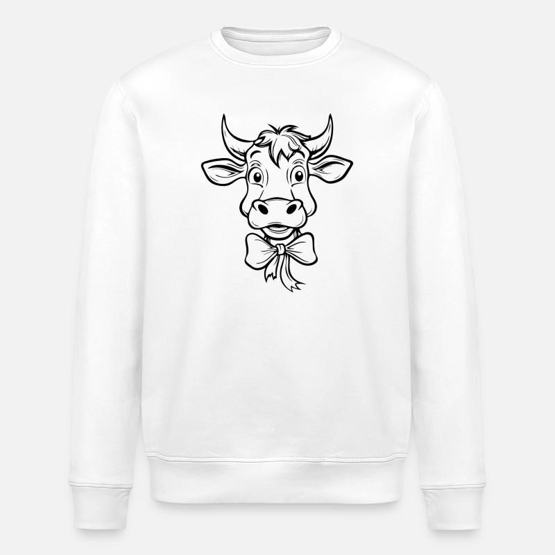 Kuh Kühe - Stanley/Stella Unisex Bio-Sweatshirt ROLLER - Weiß