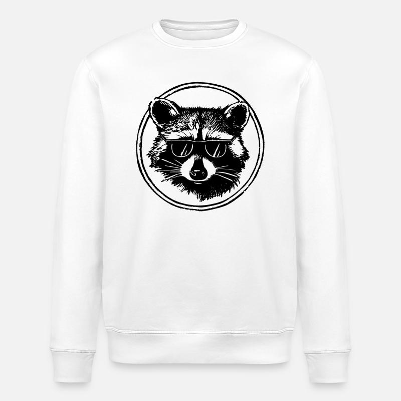 Waschbär - Stanley/Stella Unisex Bio-Sweatshirt ROLLER - Weiß