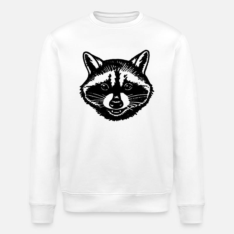 Waschbär - Stanley/Stella Unisex Bio-Sweatshirt ROLLER - Weiß
