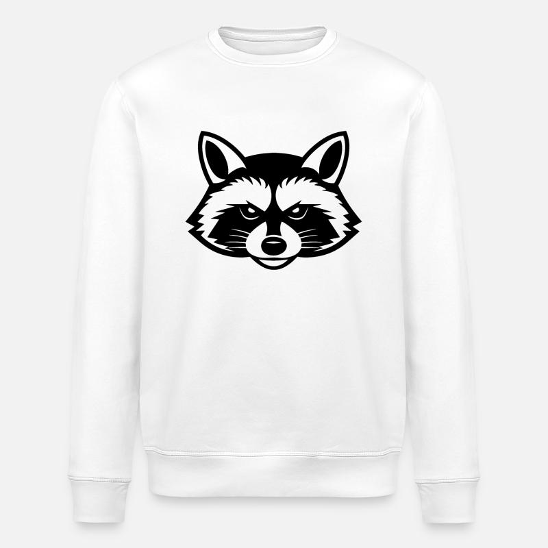 Waschbär - Stanley/Stella Unisex Bio-Sweatshirt ROLLER - Weiß