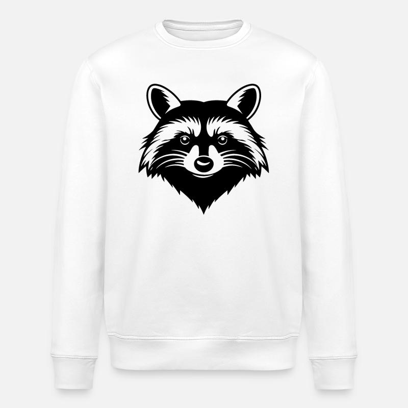Waschbär - Stanley/Stella Unisex Bio-Sweatshirt ROLLER - Weiß