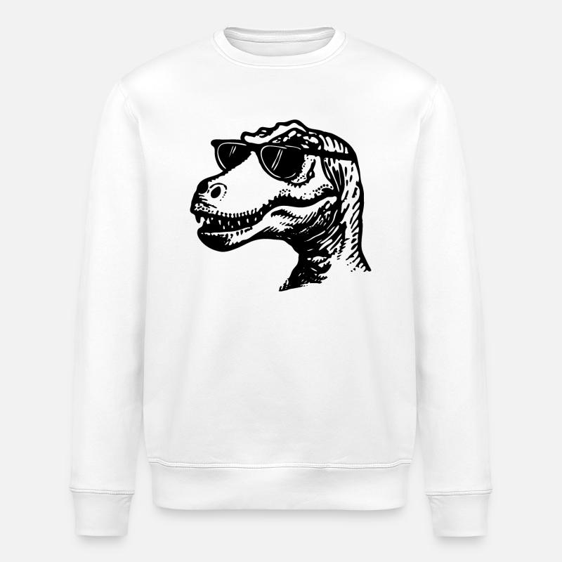 Dino Dinosaur - Stanley/Stella ROLLER Unisex Organic Sweatshirt - white