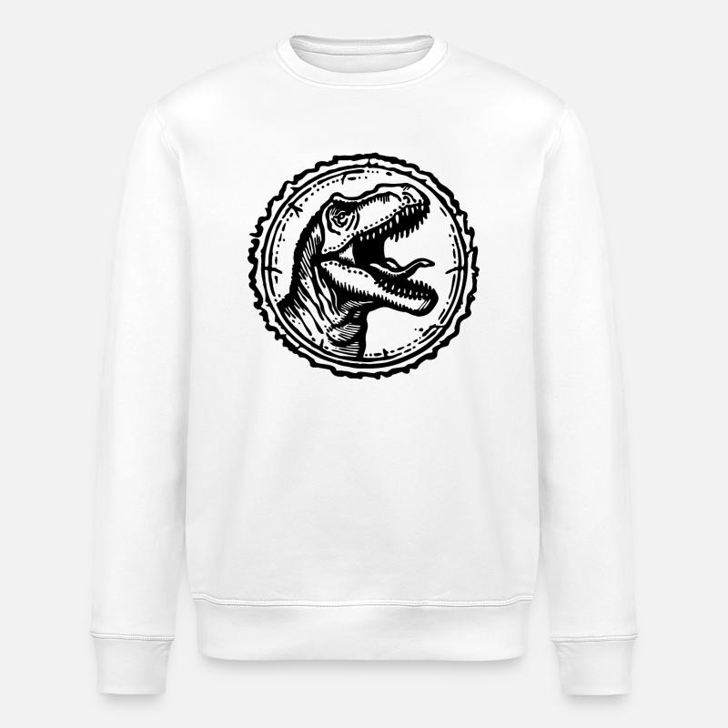 Dinosaure Dino - Sweat bio ROLLER Stanley/Stella Unisexe - blanc
