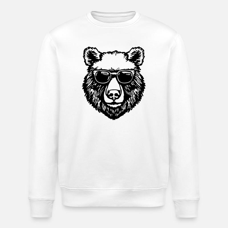Bär - Stanley/Stella Unisex Bio-Sweatshirt ROLLER - Weiß
