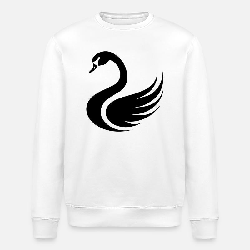 Swan Swans - Stanley/Stella ROLLER Unisex Organic Sweatshirt - white