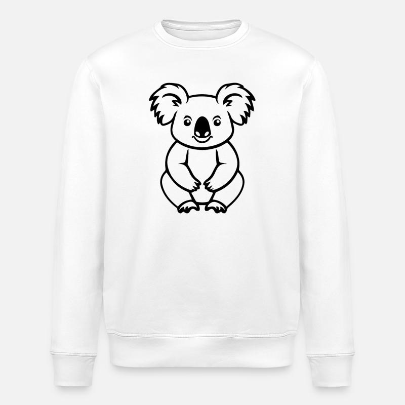 Koala - Stanley/Stella ROLLER Unisex Organic Sweatshirt - white