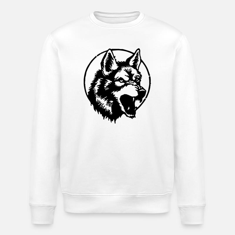 Wolf - Stanley/Stella Unisex Bio-Sweatshirt ROLLER - Weiß